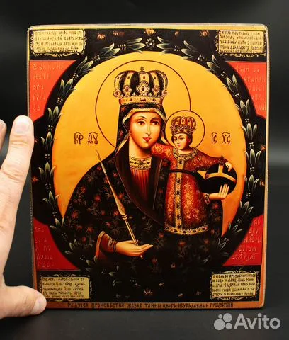 Икона Богоматери "Трубчевская". Авторская техника — красивый подарок