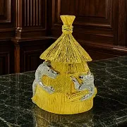 Колокольчик «Мой дом — моя крепость» с золочением — необычный подарок — фотография 1