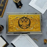 Визитница «Герб РФ» №8 — красивый подарок — фотография 1