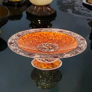 Подарочное сувенирное блюдо из янтаря — фотография 1