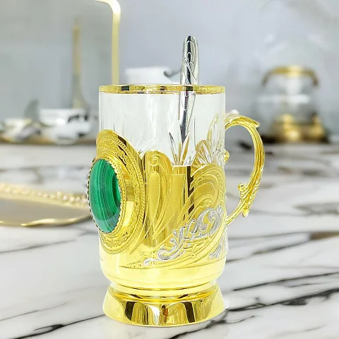 Металлический подстаканник «Малахит» — необычный подарок
