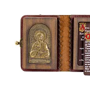 Книга с молитвами "Матрона Московская" — книга в кожаном переплёте — красивый подарок — фотография 4