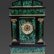 Ручная работа: Классические каминные часы из малахита и долерита — фотография 2