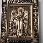 Подарочная резная икона Ангел Хранитель — фотография 1