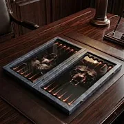 Подарочные нарды под стеклом «Свирепый медведь» — фотография 4