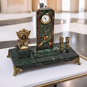 Подарочные часы «Погон» с гербом УИС и подставками — фотография 1