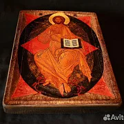 Икона "Спас в силах" дерево, ручная работа — красивый подарок — фотография 3