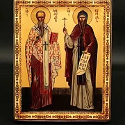 Подарочная икона святых, равноапостольных Кирилла и Мефодия — фотография 2