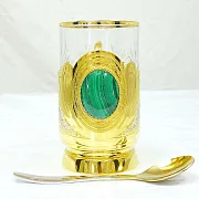 Металлический подстаканник «Малахит» — необычный подарок — фотография 4
