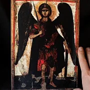 Икона "Архангел Михаил" копия с оригинала 14 вв — необычный подарок — фотография 1