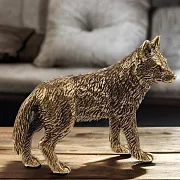 Бронзовая статуэтка «Волк», 48×26×61 мм — необычный подарок — фотография 1