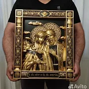 Резная Икона Петр и Феврония — оригинальный подарок — фотография 3