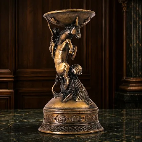 На память: Подсвечник «Телец» из бронзы