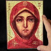 На память: Икона деревянная "Святая Параскева Пятница" — фотография 1