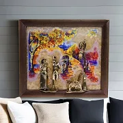 Ключница «Вечерняя прогулка. Мост» с подсветкой и бронзой — оригинальный подарок — фотография 1