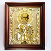 На память: Икона Николая Чудотворца /в киоте/ №2. Златоуст — фотография 2