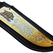 В подарок: Дамасский нож «Кабан» №8 — фотография 2