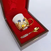 На память: Кофейная чашка "Васильки" — фотография 2