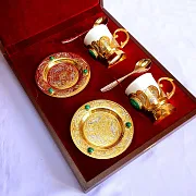 Подарочная кофейная пара из фарфора "Дуэт". Златоуст — фотография 4