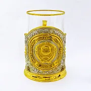 Бронзовый подстаканник «USSR» — необычный подарок — фотография 3
