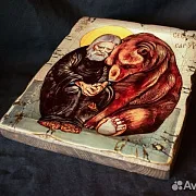 Икона " Серафим Саровский" Старение — оригинальный подарок — фотография 3