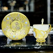 На память: Кофейная чашка с блюдцем "Голубой агат". Златоуст — фотография 1